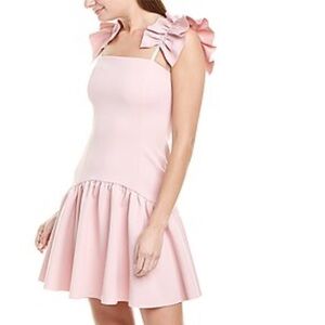 Elliatt | Elegant Pink Ruffle Strap Dress